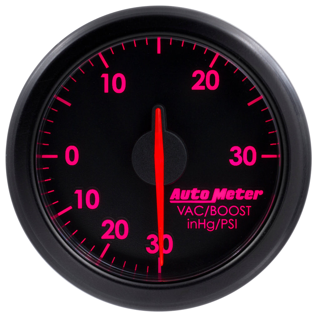 AutoMeter 9159-T 2-1/16" BOOST/VAC, 30 IN HG/30 PSI, AIRDRIVE, BLACK