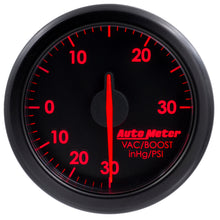 Load image into Gallery viewer, AutoMeter 9159-T 2-1/16" BOOST/VAC, 30 IN HG/30 PSI, AIRDRIVE, BLACK