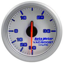 Load image into Gallery viewer, AutoMeter 9159-UL 2-1/16" BOOST/VAC, 30 IN HG/30 PSI, AIRDRIVE, SILVER