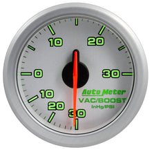 Load image into Gallery viewer, AutoMeter 9159-UL 2-1/16" BOOST/VAC, 30 IN HG/30 PSI, AIRDRIVE, SILVER