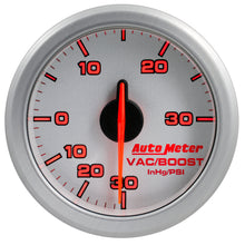 Load image into Gallery viewer, AutoMeter 9159-UL 2-1/16" BOOST/VAC, 30 IN HG/30 PSI, AIRDRIVE, SILVER