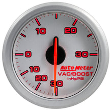 Load image into Gallery viewer, AutoMeter 9159-UL 2-1/16" BOOST/VAC, 30 IN HG/30 PSI, AIRDRIVE, SILVER