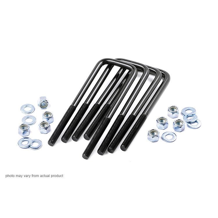 916-Inch-Square-U-Bolts-2.5-X-12.5-E-Coated-Black-Corrosion-Resistant-Sold-As-Set-Of-4-Rough-Country