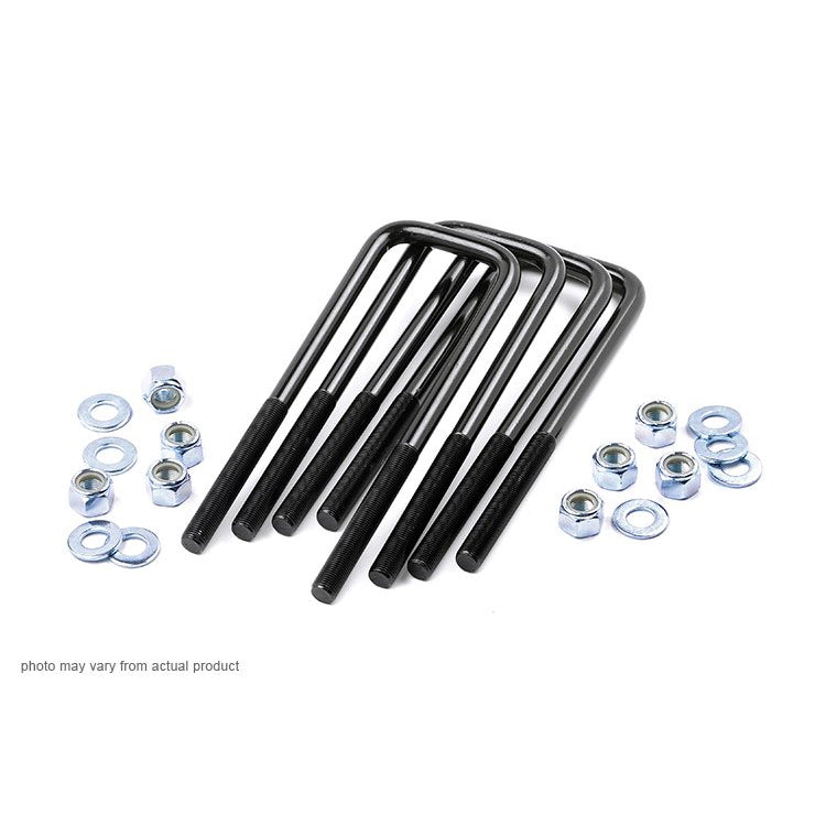 916-Inch-Square-U-Bolts-2.5-X-8.5-E-Coated-Black-Corrosion-Resistant-Sold-As-Set-Of-4-Rough-Country