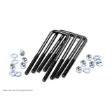 Rough Country 7668 9/16 Inch Square U Bolts 3.0 x 9.5 E Coated Black Corrosion Resistant Sold as Set of 4