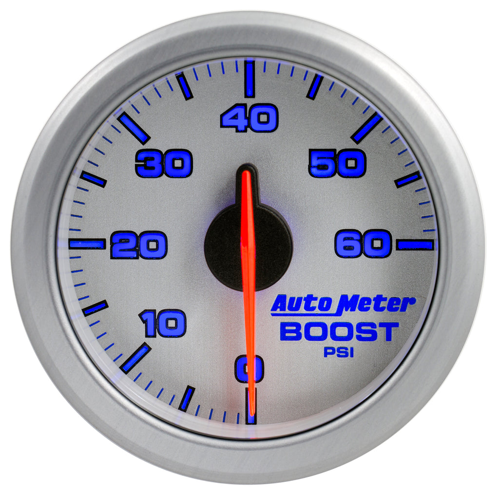 AutoMeter 9160-UL 2-1/16" BOOST, 0-60 PSI, AIRDRIVE, SILVER