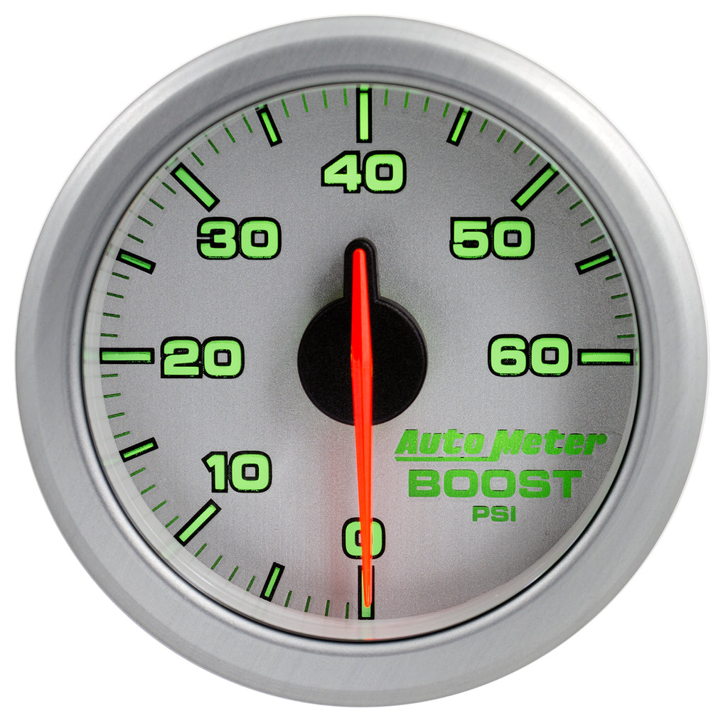 AutoMeter 9160-UL 2-1/16" BOOST, 0-60 PSI, AIRDRIVE, SILVER