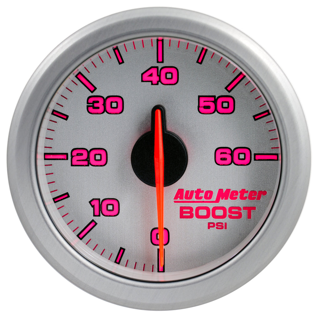 AutoMeter 9160-UL 2-1/16" BOOST, 0-60 PSI, AIRDRIVE, SILVER
