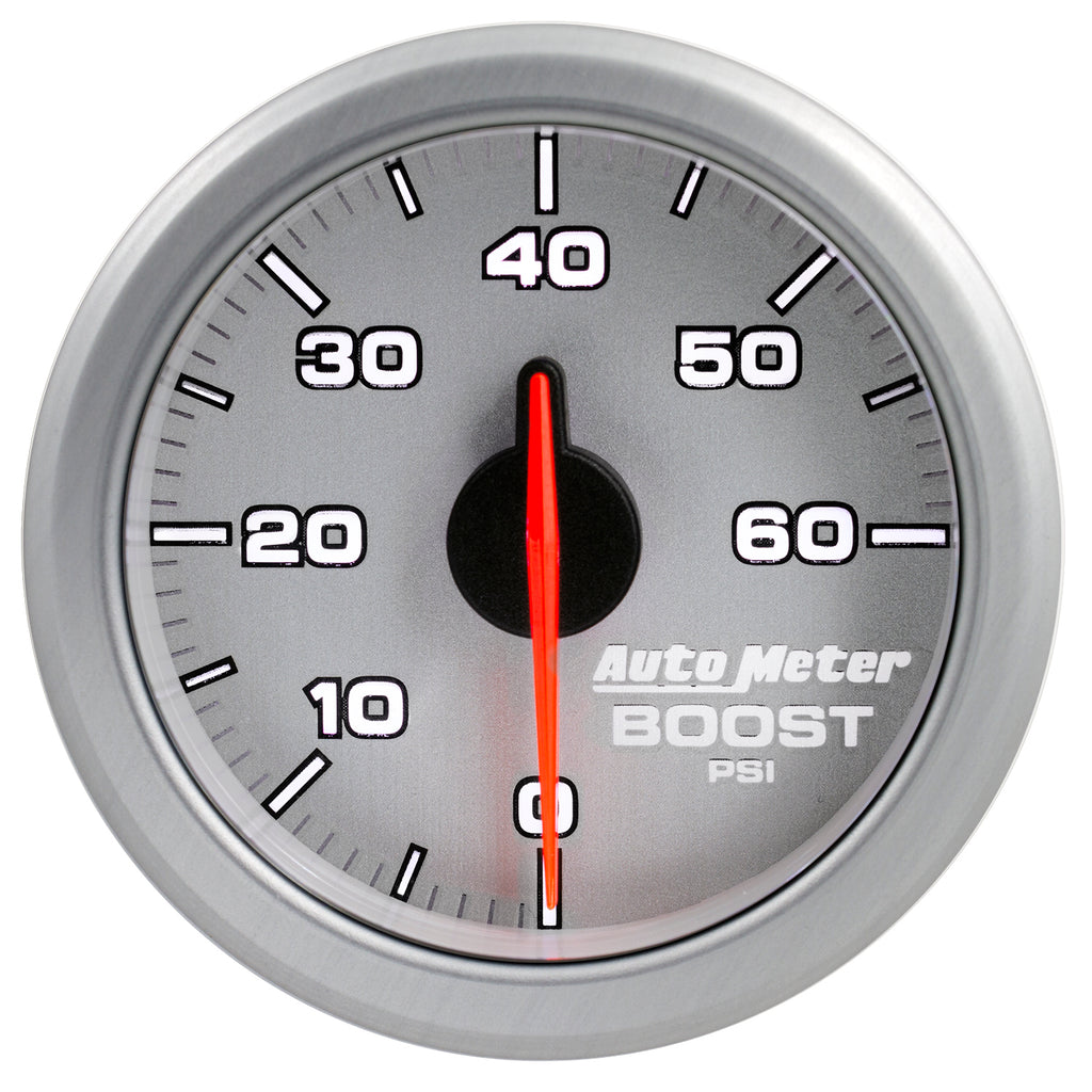 AutoMeter 9160-UL 2-1/16" BOOST, 0-60 PSI, AIRDRIVE, SILVER