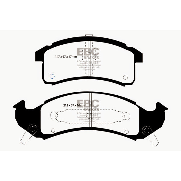 92-93-Buick-Le-Sabre-(Fwd)-3.8-Greenstuff-Front-Brake-Pads