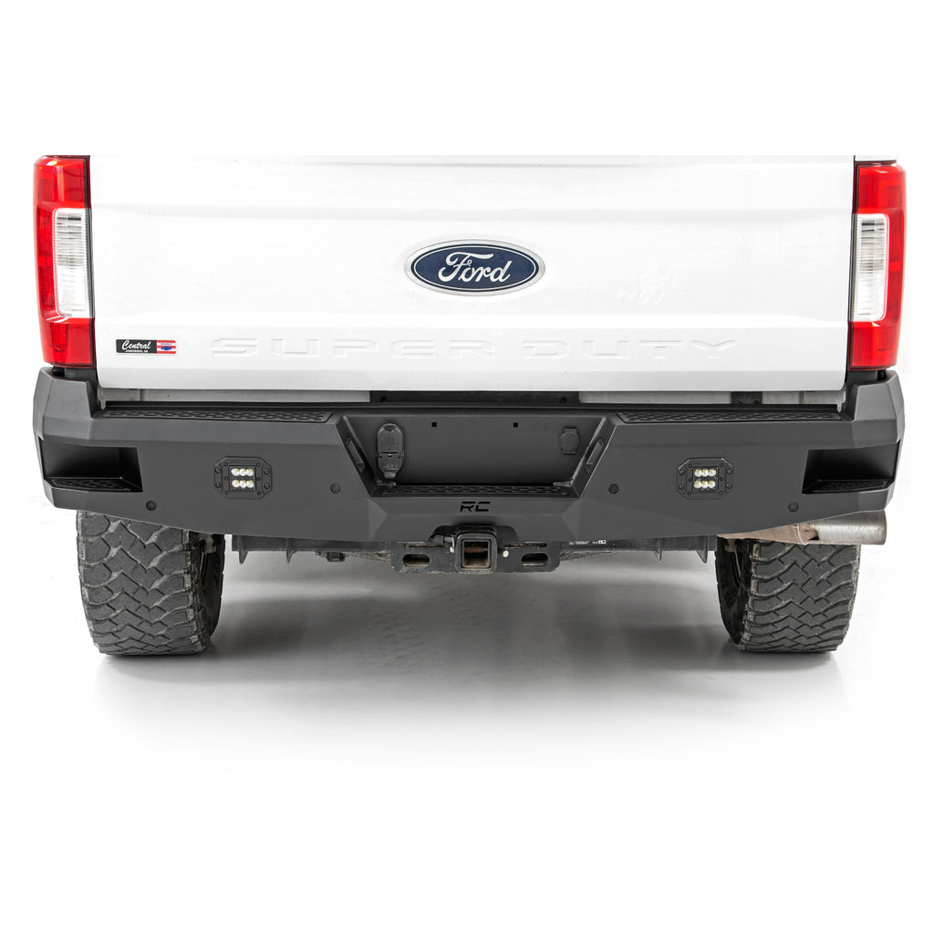 ~(92-Lbs.-80X22x13)~-Ford-Heavy-Duty-Rear-Led-Bumper-(17-20-F-250-F-350)