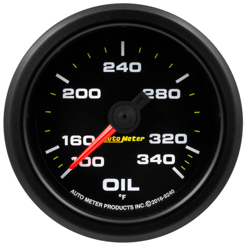 AutoMeter 9240 GAUGE, OIL TEMP, 2 1/16", 340?F, STEPPER MOTOR W/PEAK & WRN, EXTREME ENVIRONMENT