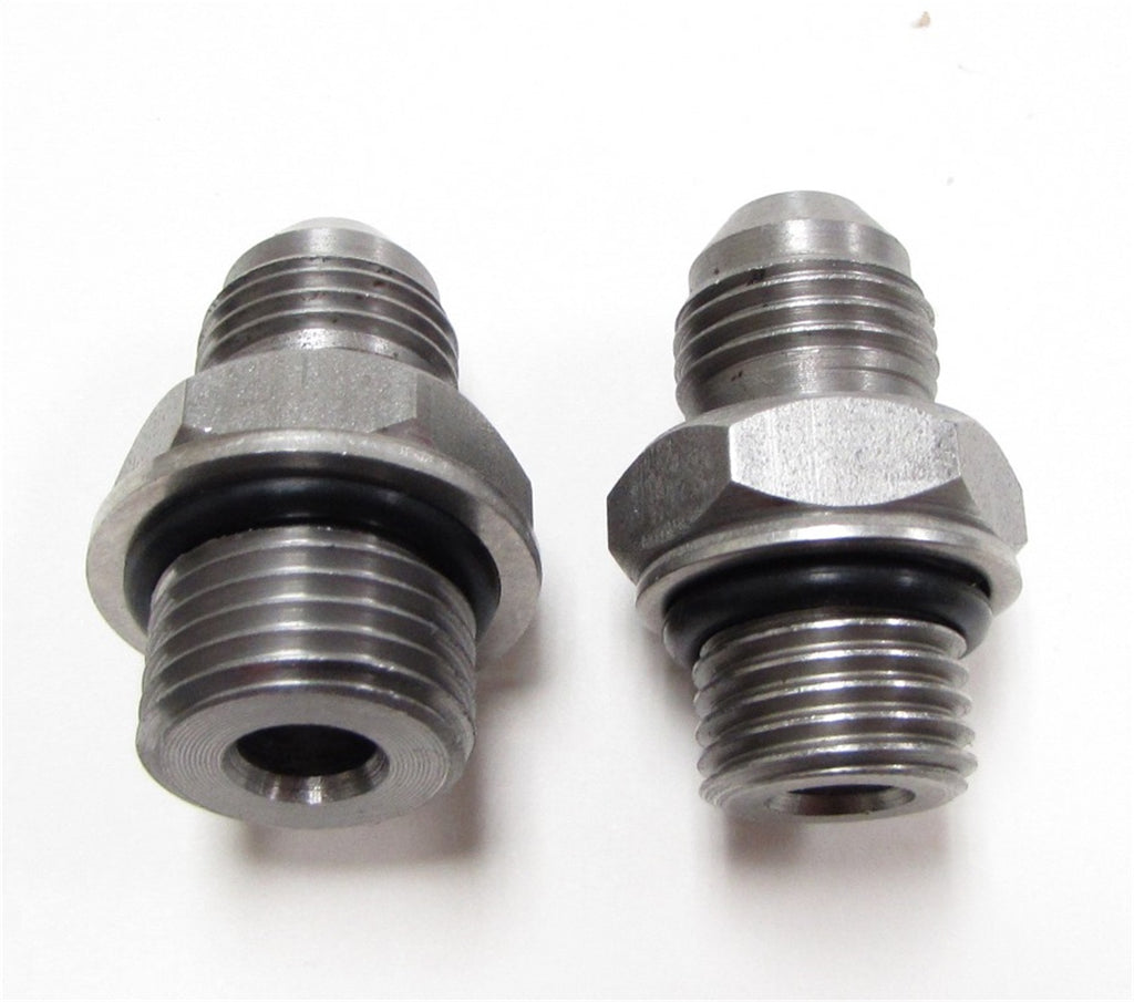 Borgeson 925124 Power Steering Hose Adapter Set. -6AN to 14MM O-ring.  Stainless Steel