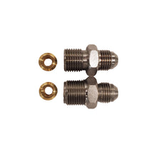 Load image into Gallery viewer, Borgeson 925128 GM Steering box adapters. Adapts O-ring or flare power steering boxes to a -6AN.