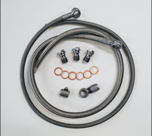 Load image into Gallery viewer, Borgeson 925130 Stainless Steel Power Steering Hose kit, 2 pc. Banjo Fittings, Crimped one end.