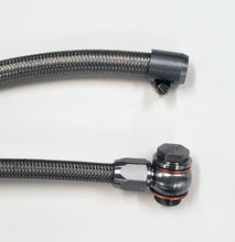 Load image into Gallery viewer, Borgeson 925130 Stainless Steel Power Steering Hose kit, 2 pc. Banjo Fittings, Crimped one end.