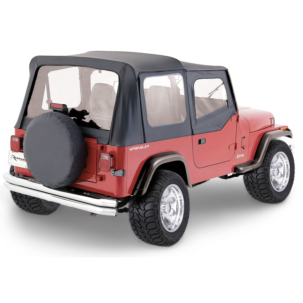 9295-Wrangler-Clear-Windows-Black-Denim-Complete-Repl-Soft-Top-Kit-WDoor-Skins-For-12-Dr-Model