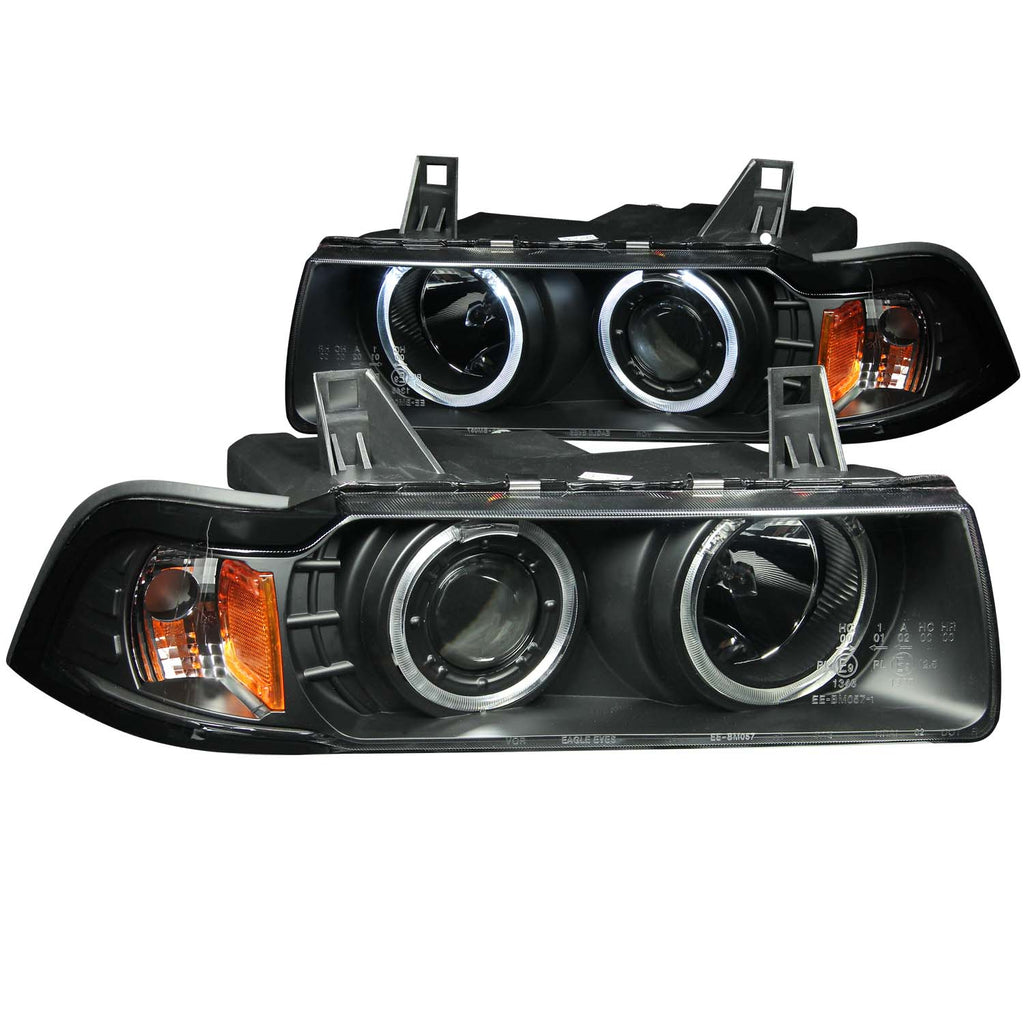 9298-Bmw-3-Series-E36-G2-Projector-Halo-Black-Clear-Amber(Ccfl)Headlights-DrivePass