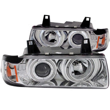 Load image into Gallery viewer, 9298-Bmw-3-SeriesE36-2-Pc-Projector-G2-Halo-Chrome-Clear-Amber-Headlights-DrivePass