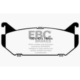 EBC DP3972C Redstuff Ceramic Low Dust Brake Pads