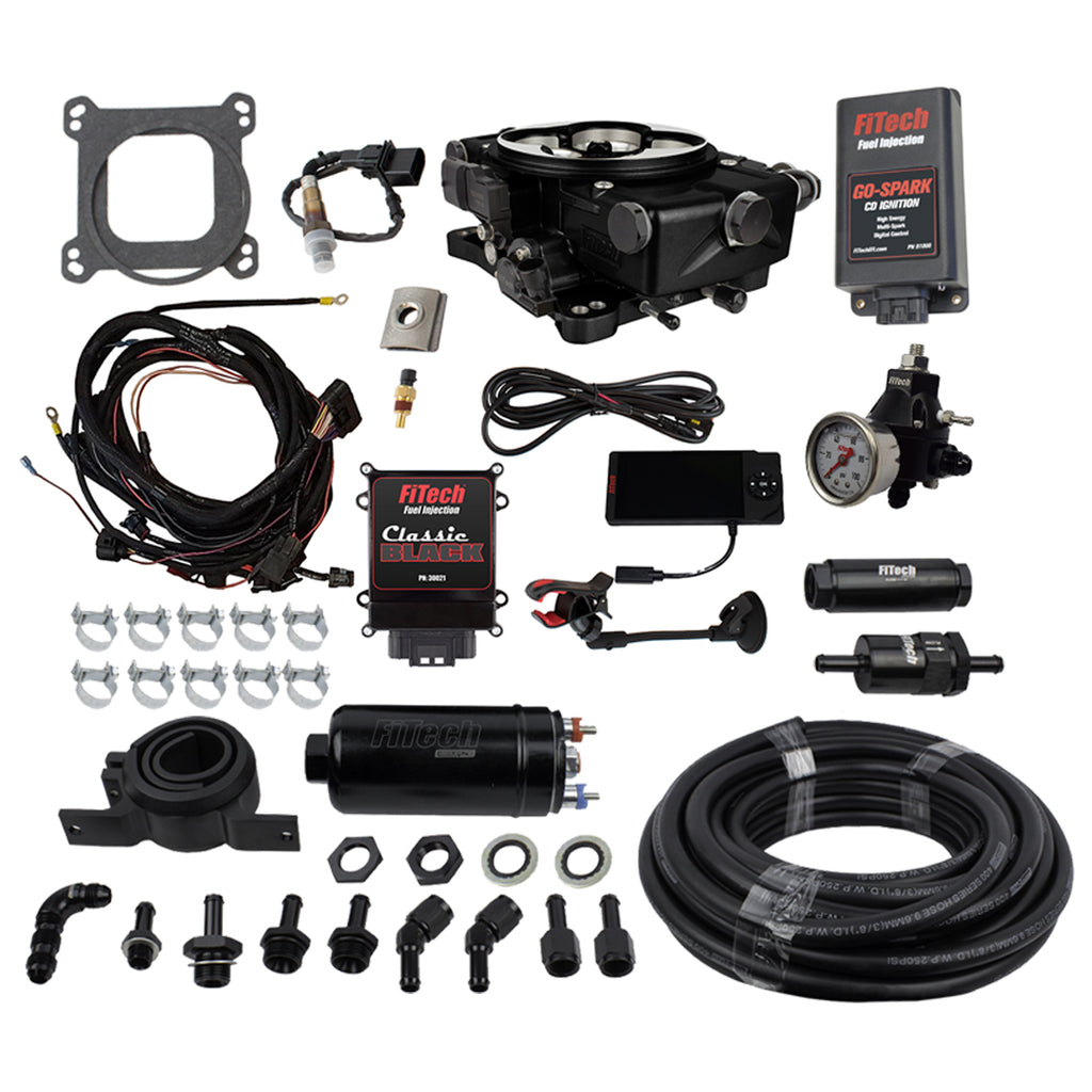 FiTech Fuel Injection 93121 Go EFI Classic Gold 650 HP EFI System Master Kit