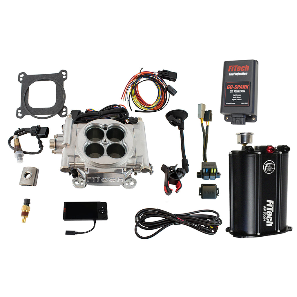 FiTech Fuel Injection 93501 Go EFI 4 600 HP Bright Aluminum EFI System