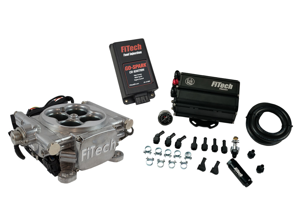 FiTech Fuel Injection 93551 Go EFI 4 600 HP Bright Aluminum EFI System