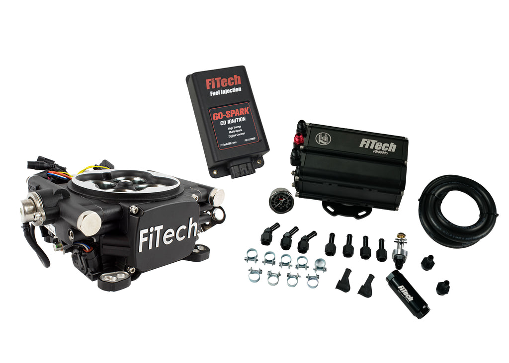 FiTech Fuel Injection 93552 Go EFI 4 600 HP Matte Black EFI System