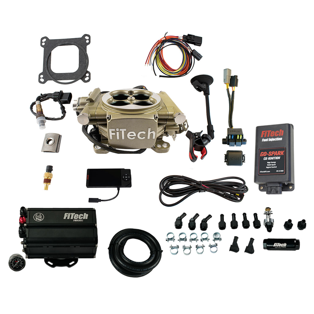 FiTech Fuel Injection 93555 Easy Street 600 HP Classic Gold EFI System