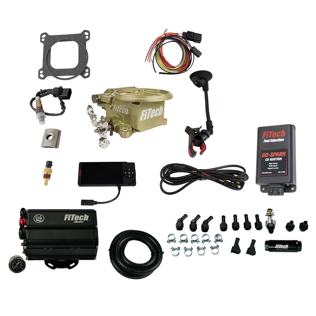 FiTech Fuel Injection 93559 Go EFI 2 Barrel 400 HP Classic Gold EFI System