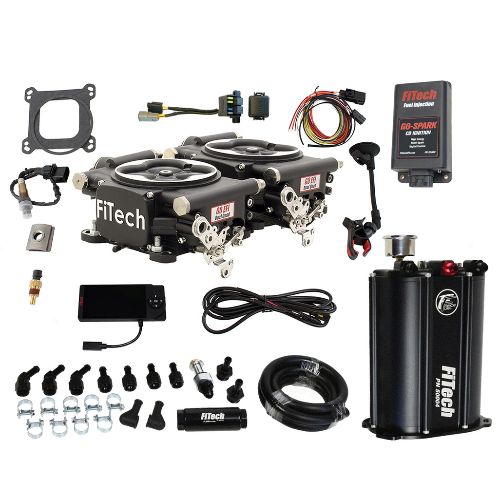 FiTech Fuel Injection 93562 Go EFI 2x4 625 HP Matte Black EFI System