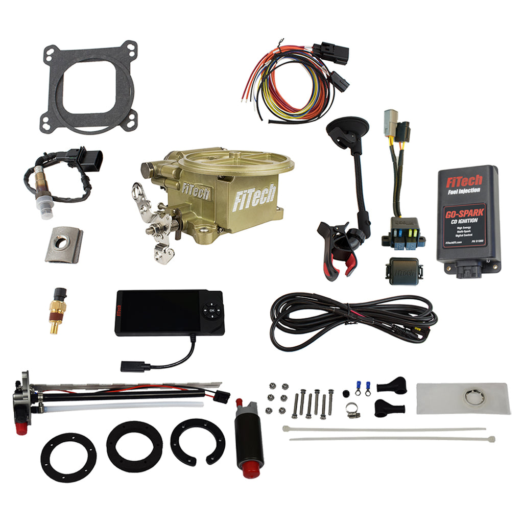 FiTech Fuel Injection 93600 Go EFI 2 Barrel 400 HP Classic Gold EFI System