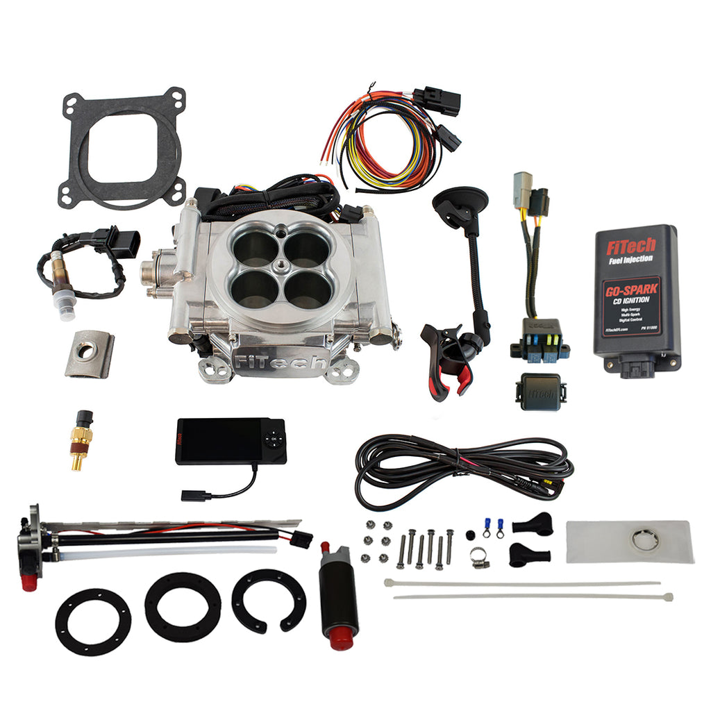 FiTech Fuel Injection 93601 Go EFI 4 600 HP Bright Aluminum EFI System