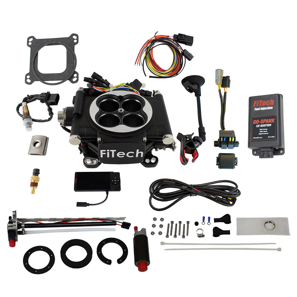 FiTech Fuel Injection 93602 Go EFI 4 600 HP Matte Black EFI System