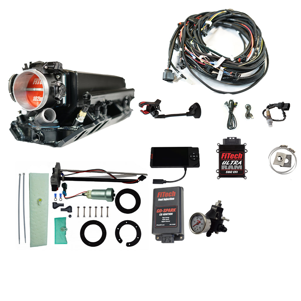 FiTech Fuel Injection 93632 Ultra Ram 800 HP Chevy Big Block Rectangle Port EFI System Master Kit