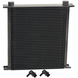 Derale 54081 40 Row Series 10000 Stack Plate Fluid Cooler, 90 degree swivel -10AN