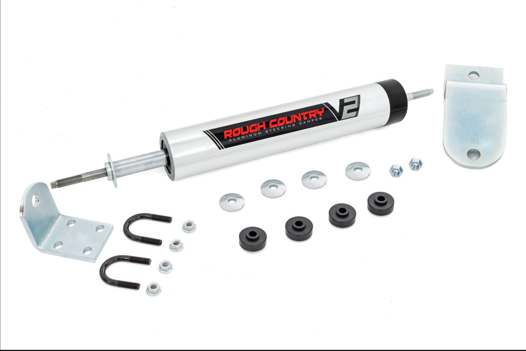 Rough Country 8738770 Steering Stabilizer for Select Dodge Ram 1500, Dodge Ram 2500, Dodge Ram