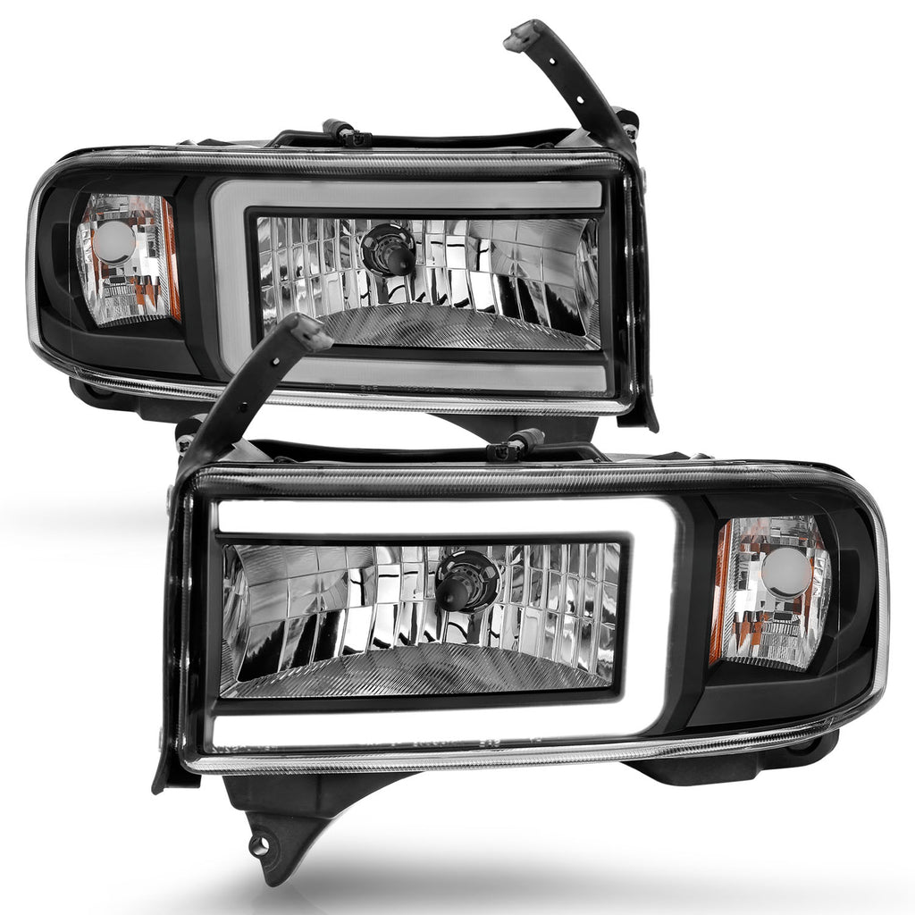94-02-Dodge-Ram-Crystal-Headlight---W-Light-Bar-Black-Housing