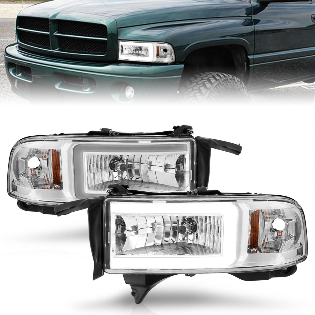 94-02-Dodge-Ram-Crystal-Headlight---W-Light-Bar-Chrome-Housing