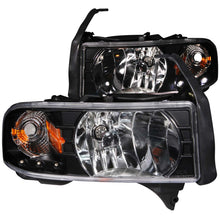 Load image into Gallery viewer, 9401-Ram-Crystal-Clear-Black-WLed-Amber-Headlights-DriverPassenger