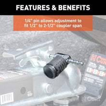 Load image into Gallery viewer, CURT 23086 Hitch/Coupler Lock Set (2in. Receiver; 1/2in. to 2-1/2in. Latch; 1-7/8in./2in. L - Truck Part Superstore