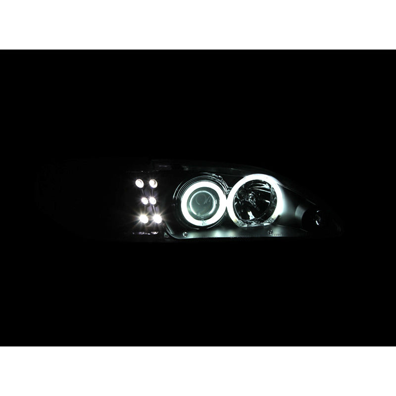 9498-Mustang-Headlights-1-Pc-Black-Clear-Projector-WCcfl-Halos