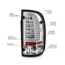 Load image into Gallery viewer, 95-00-Toyota-Tacoma-Led-Taillights-Chrome-Housing-Clear-Lens-(Pair)