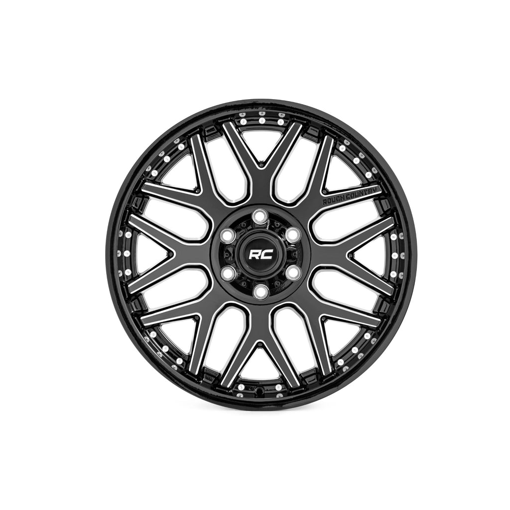 95-Series-Wheel-Machined-One-Piece-Gloss-Black-22X10-6X135--19Mm-Rough-Country