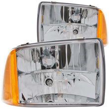 Load image into Gallery viewer, 9597-Blazer-Headlights-Crystal-Clear-With-Amber-Reflectors-DriverPassenger