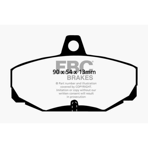 96-00-Ac-Ace-5.0-Redstuff-Rear-Brake-Pads
