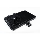 CSF 7075B Mitsubishi Evo 4/5/6/7/8/9 Full Size Slim Radiator w/ 12in SPAL Fan - Black