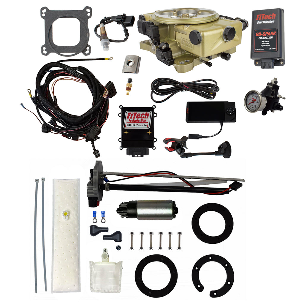 FiTech Fuel Injection 96120 Go EFI Classic Gold 650 HP EFI System Master Kit