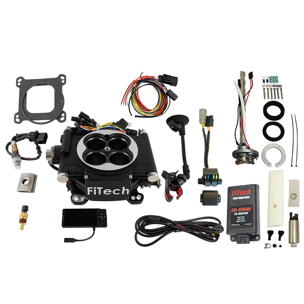 FiTech Fuel Injection 96202 Go EFI 4 600 HP Matte Black EFI System Master Kit