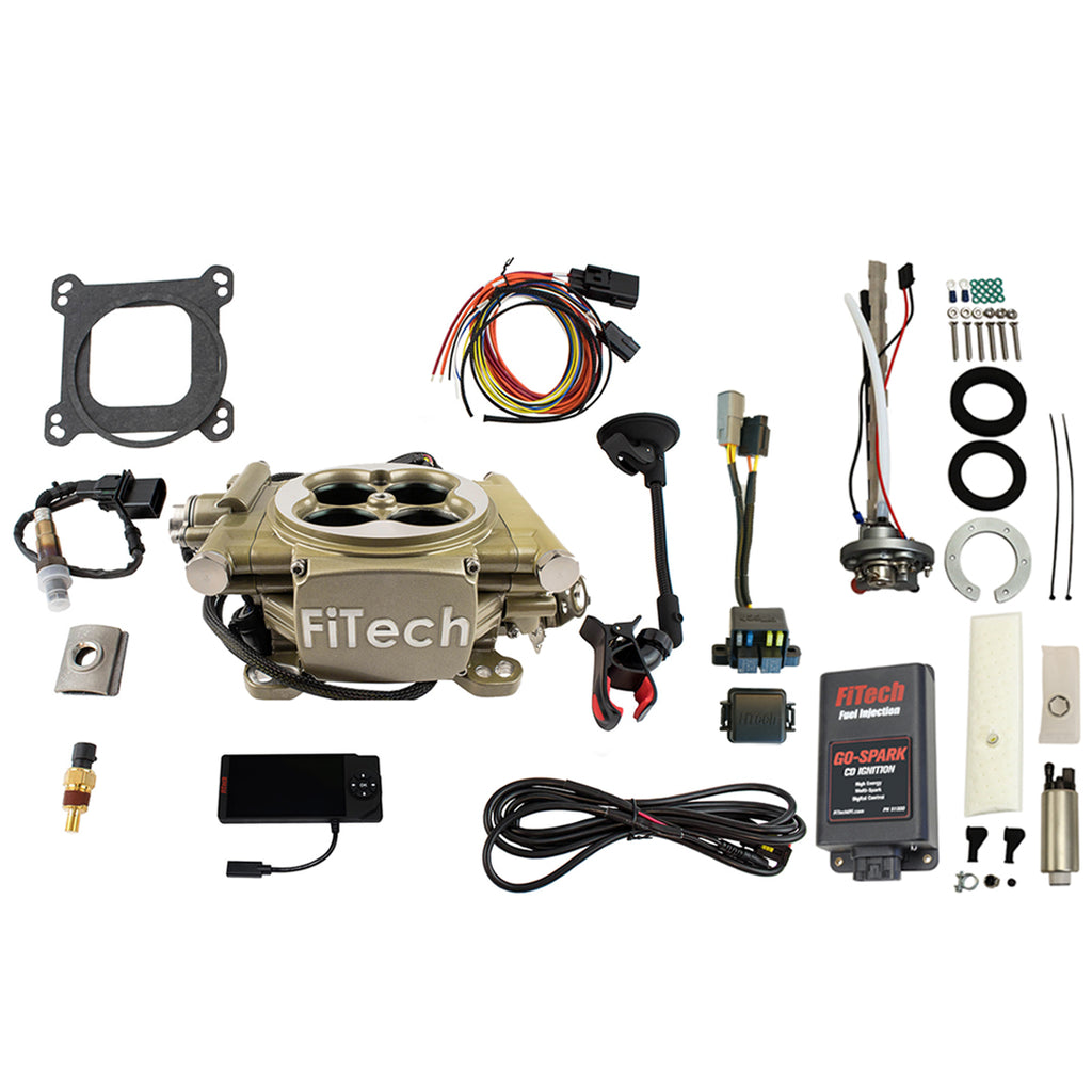 FiTech Fuel Injection 96205 Easy Street 600 HP Classic Gold EFI System Master Kit